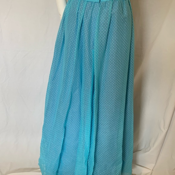 Vintage late 60s early 70s long blue dress. NWT. - Picture 7 of 16